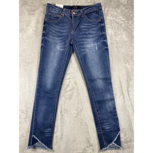 Joe's Jeans Girls 16 Markie Skinny Raw Hem Distressed Blue Stretch Denim NWT